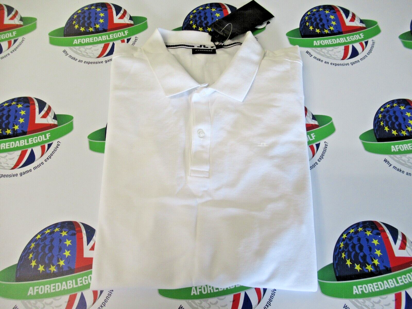 J Lindeberg Troy Clean Pique Polo Shirt White UK Size XL