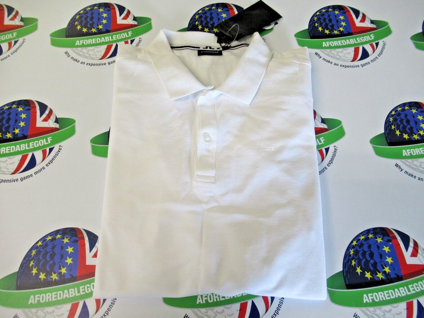 j lindeberg troy clean pique polo shirt white uk size xl