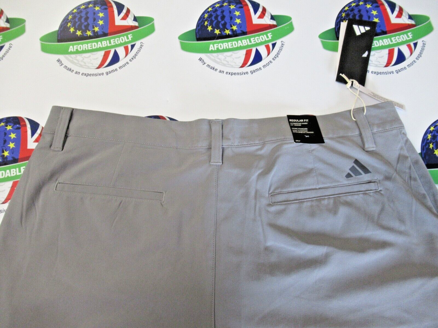 Adidas Ultimate 365 8.5" Seam Golf Shorts Grey Waist 36"