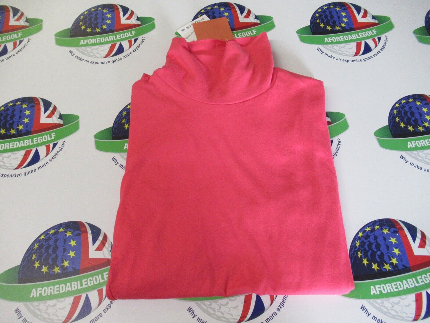 swing out sister chamomie roll neck top hot pink uk size large