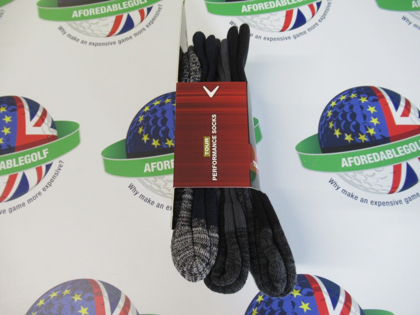 Callaway Tour Cotton Crew Performance Socks 3 Pairs UK Sizes 6.5-9 S/M