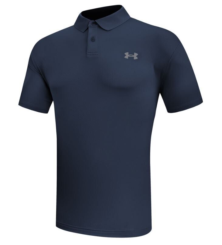 Under Armour Performance Textured Polo Shirt Navy UK Size Small