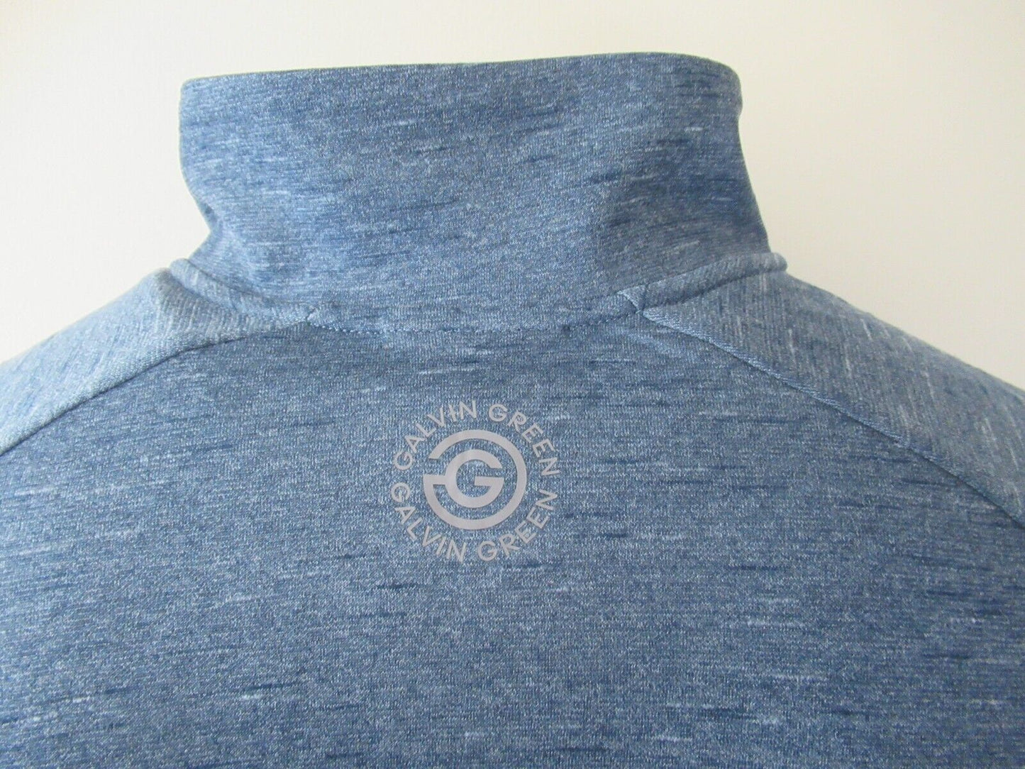 Galvin Green Dion Insula 1/2 Zip Pullover Blue Melange UK Size Small