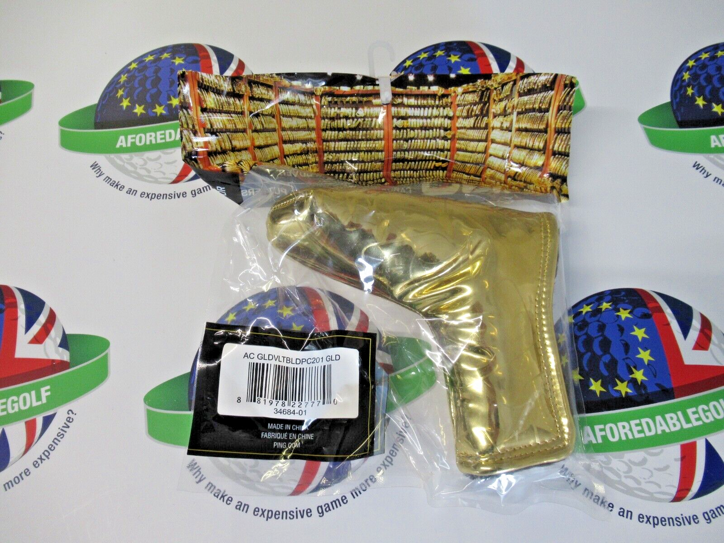 new ping limited edition gold vault blade putter cover