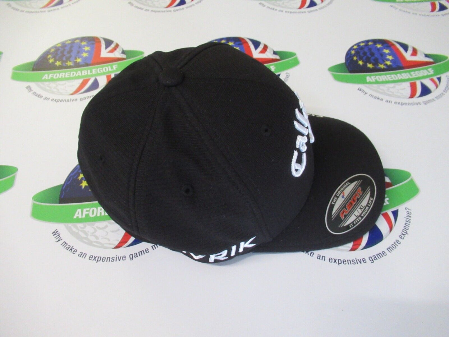 callaway golf flexfit black cap size large/xl mavrik apex chrome soft odyssey