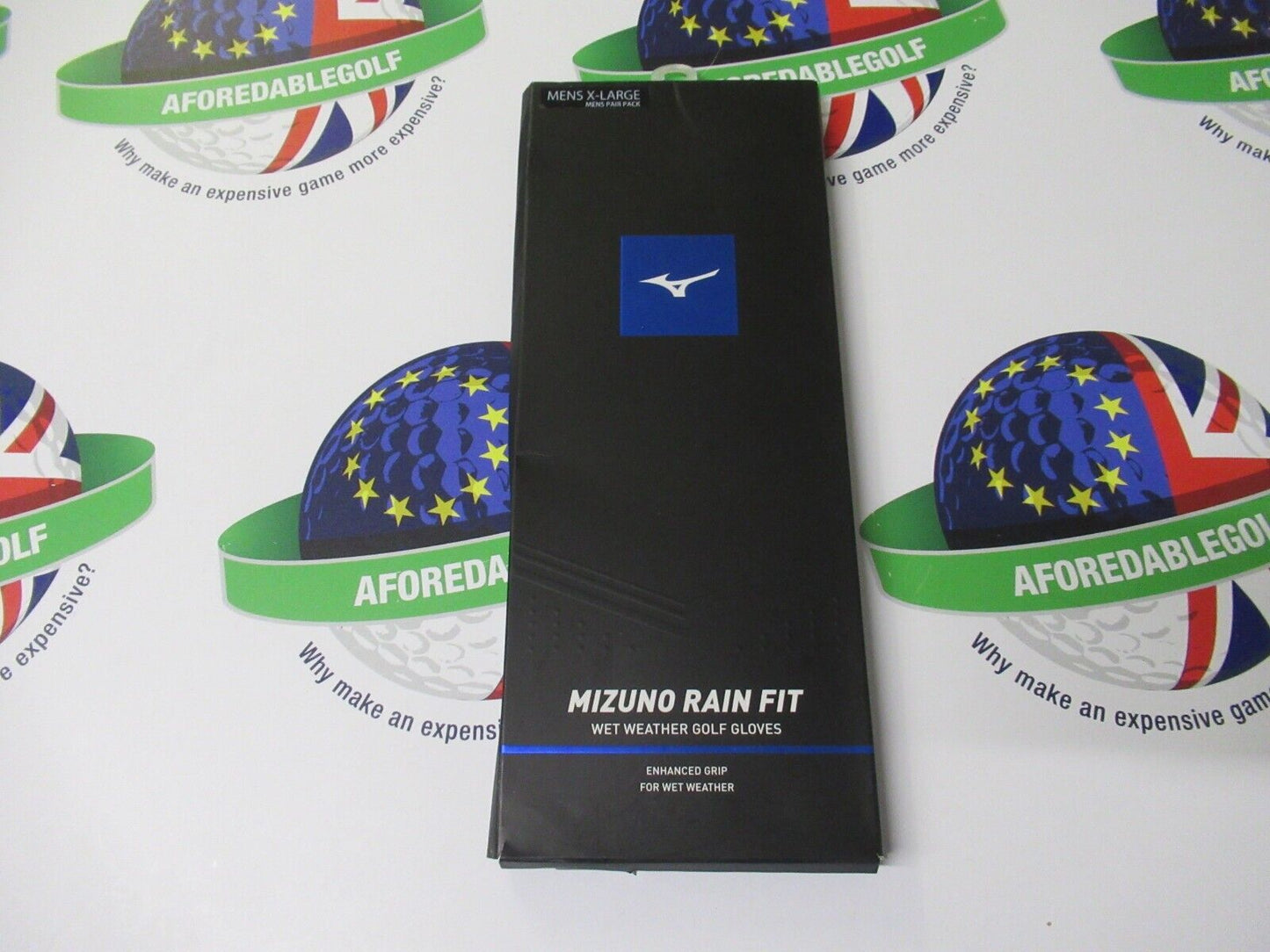 Mizuno Mens Black Rain Fit Golf Gloves (1 Pair) Left & Right Gloves XL
