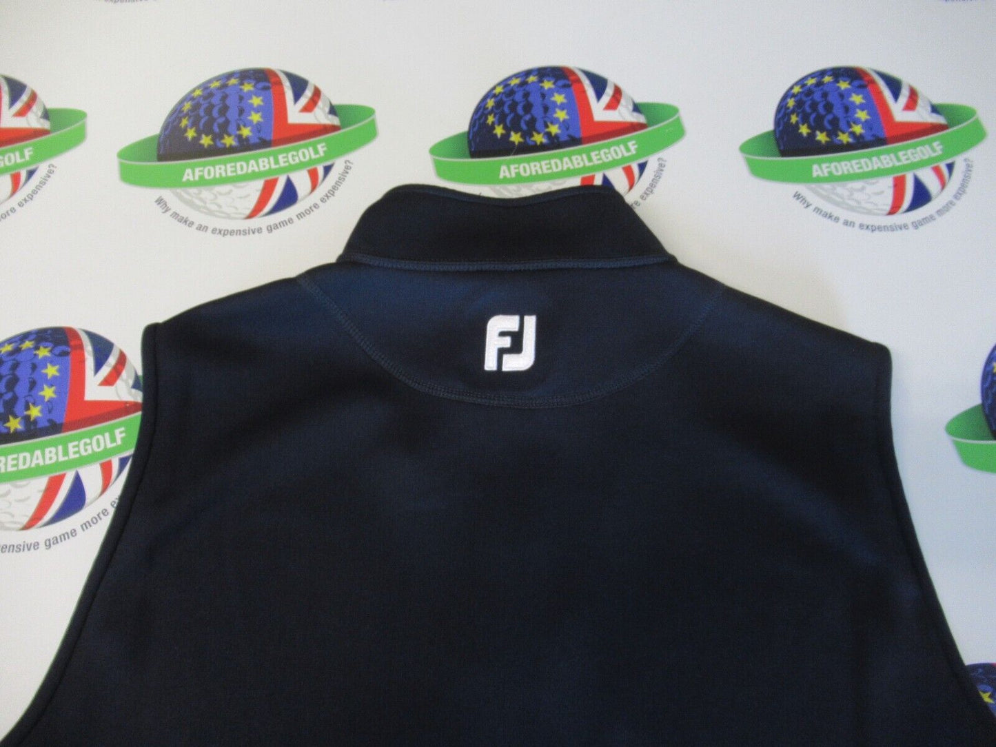 footjoy chill out 1/2 zip vest/gilet navy uk size small