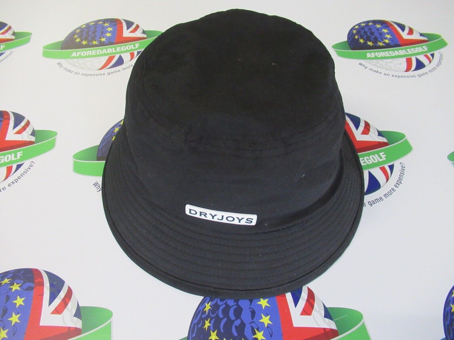 footjoy dryjoys black waterproof bucket hat size large