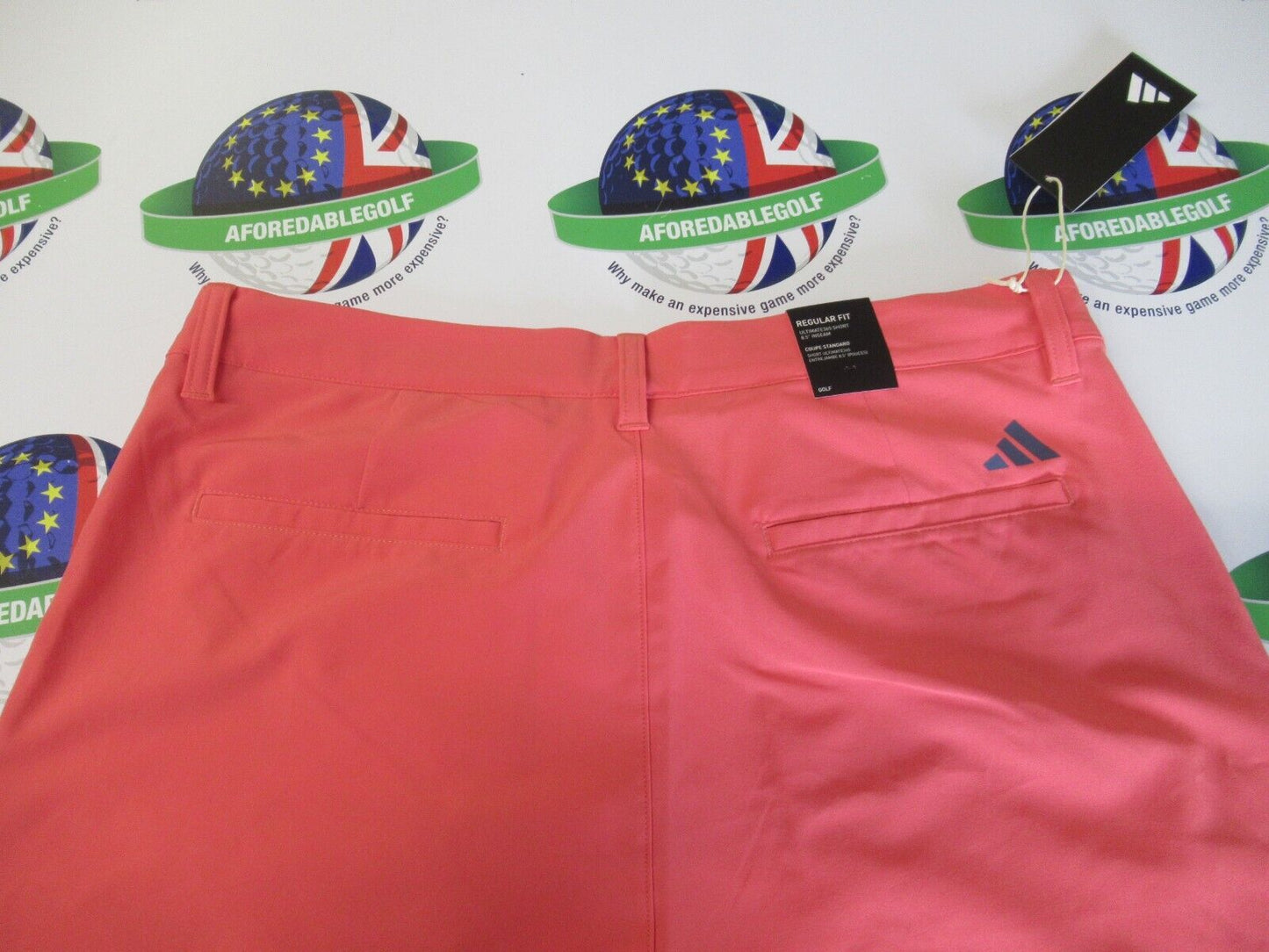 Adidas Ultimate 365 8.5" Seam Golf Shorts Preloved Scarlet Waist 38"