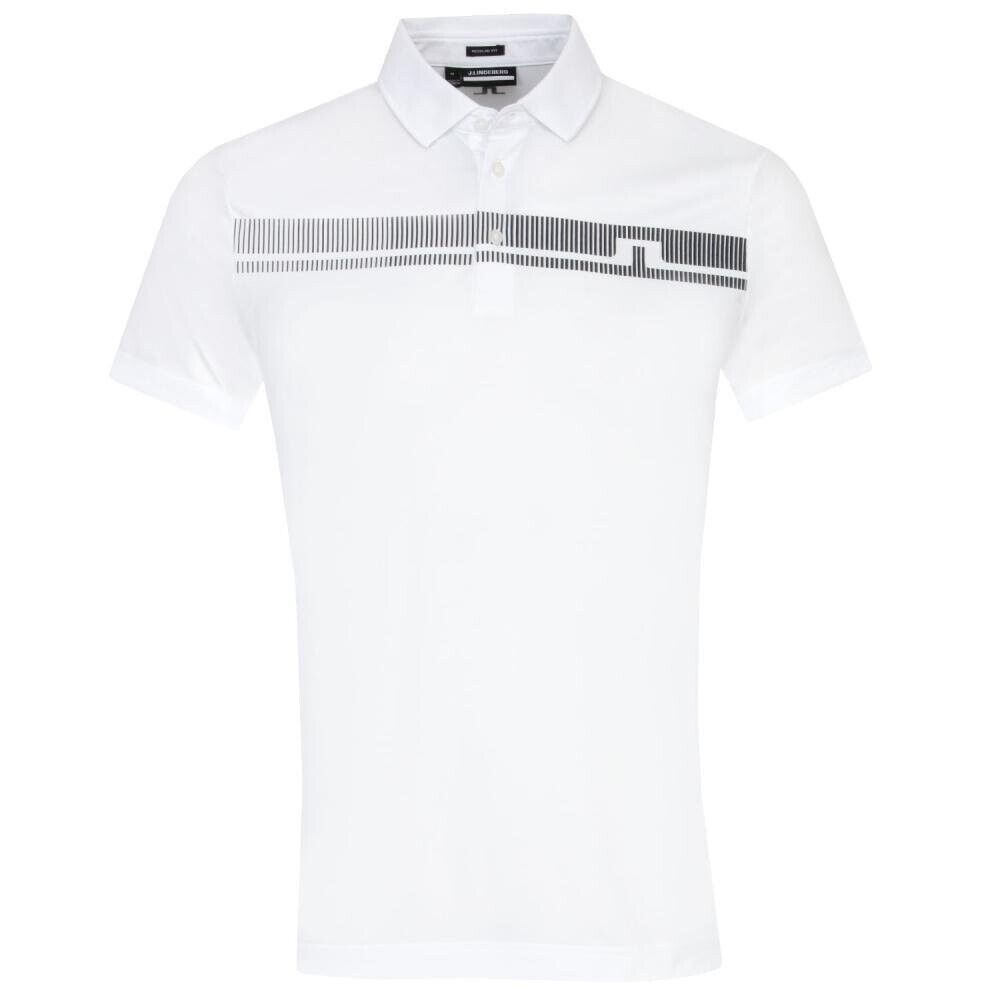 J.Lindeberg Klas Regular Fit Polo Shirt White UK Size Large