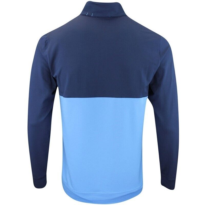 Puma Gamer Colour Block 1/4 Zip Pullover Navy Blazer/Regal Blue UK Size Small