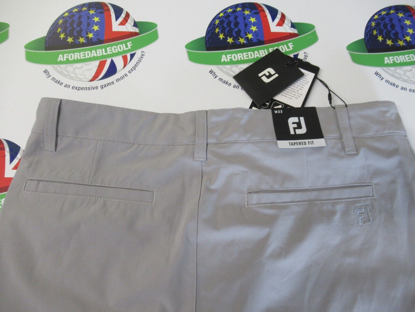 footjoy ace shorts tapered fit shorts grey waist 38"