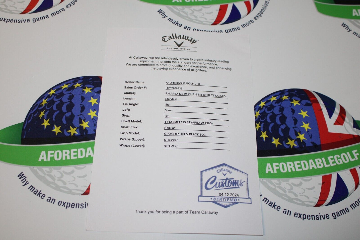 New Callaway Apex Mb Forged 5 Iron True Temper Dynamic Gold Mid 115 R300 Regular