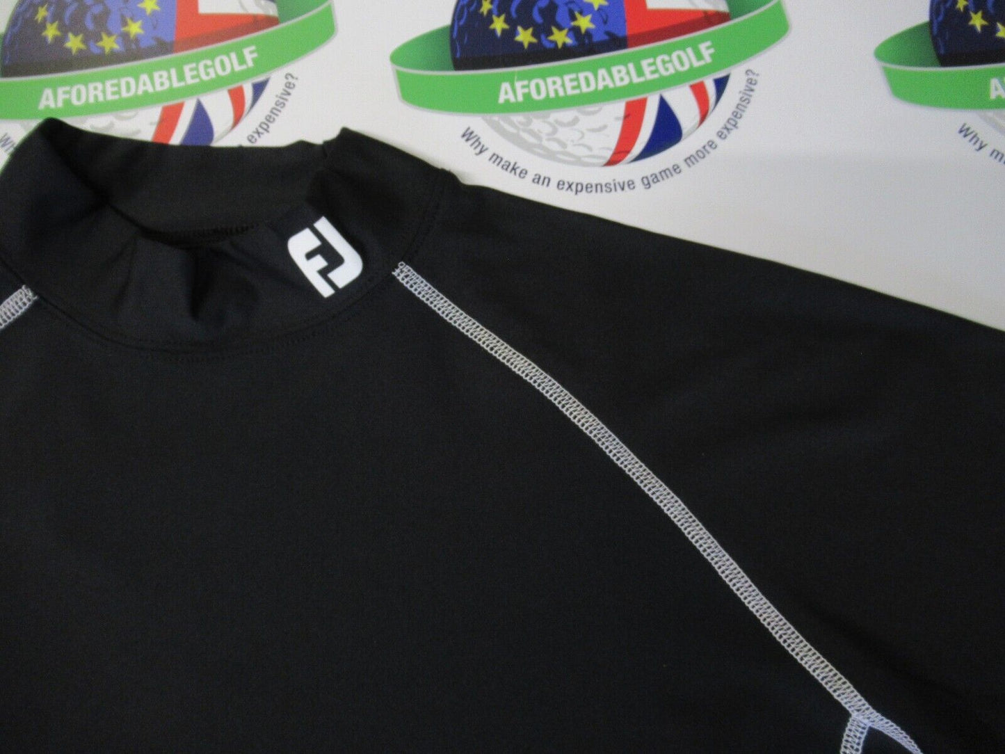 footjoy black long sleeve thermal base layer top uk size xl