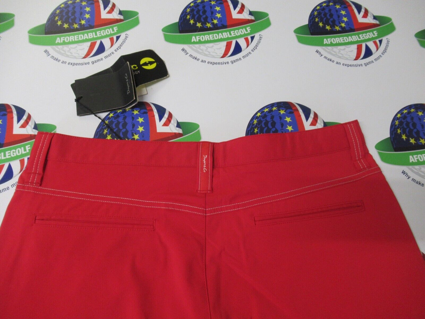 dwyers & co micro tech 2.0 golf trousers red waist 34" leg 31"