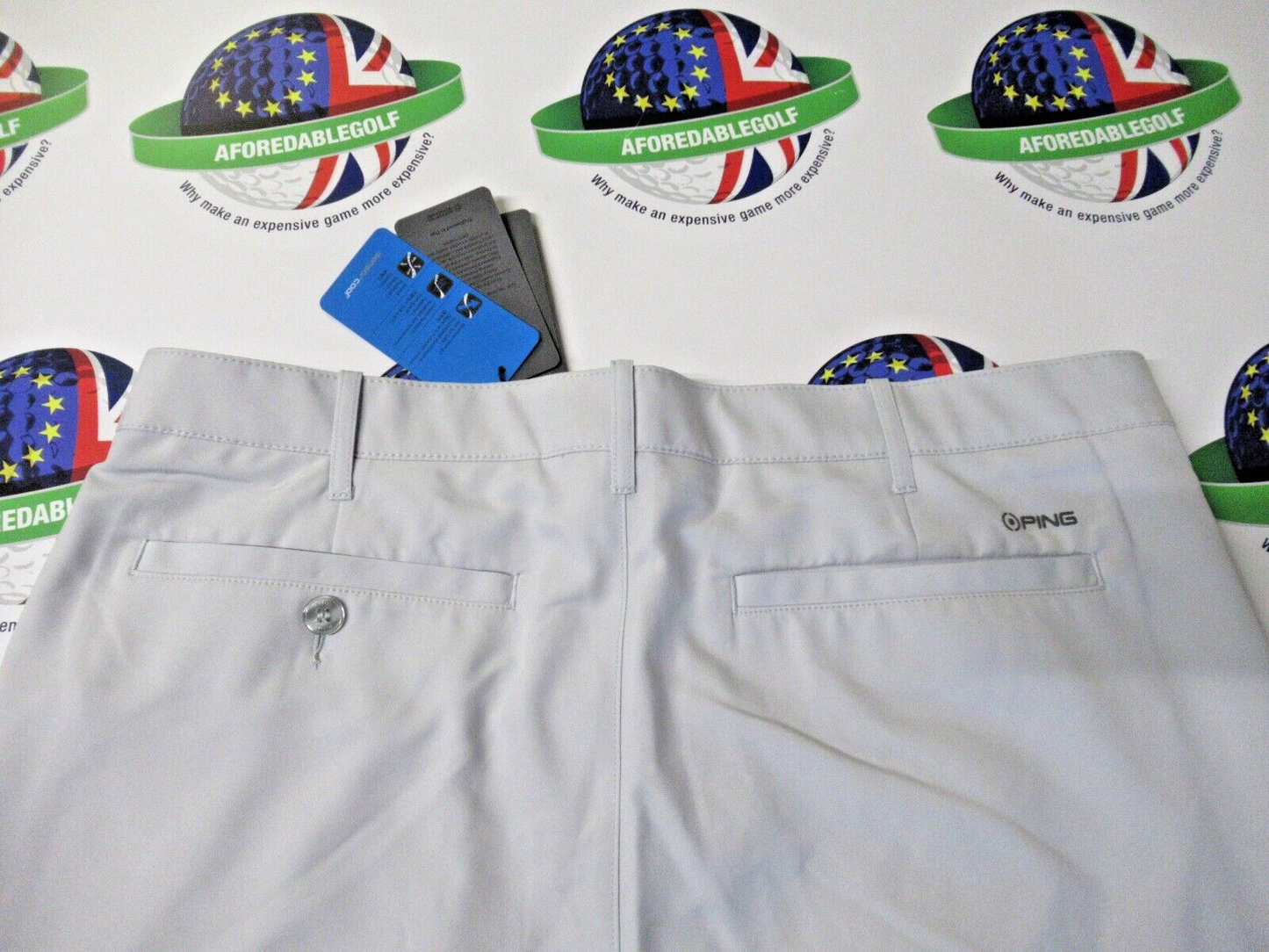 ping bradley pearl grey golf trousers waist 34" x leg 29"