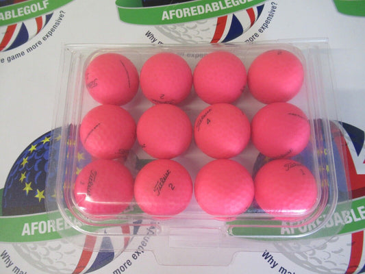 12 titleist velocity matte finish pink golf balls pearl/pearl 1 grade