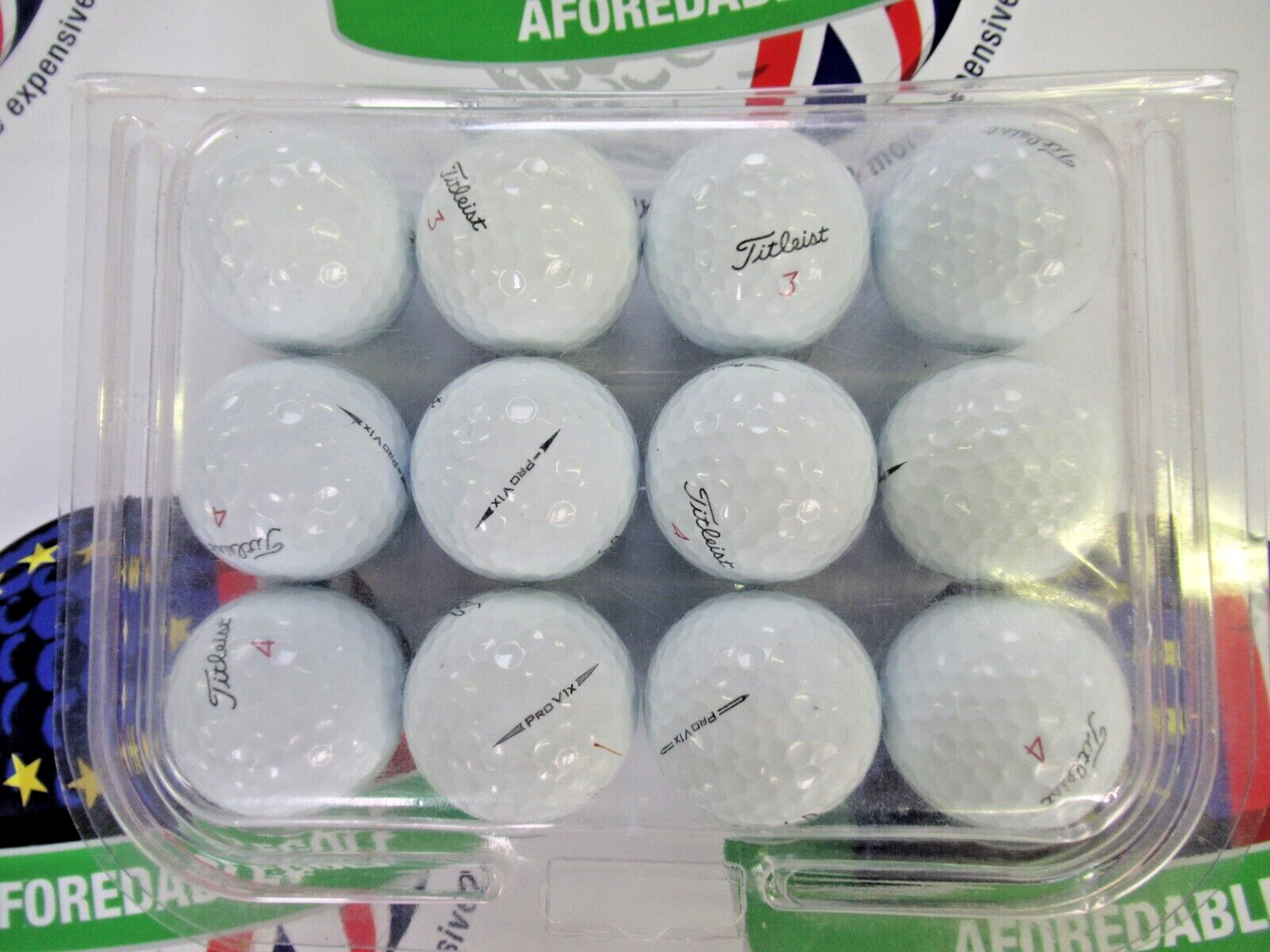 12 Titleist Pro V1 X Mixed Year Models Pearl/Pearl 1 Grade Golf Balls