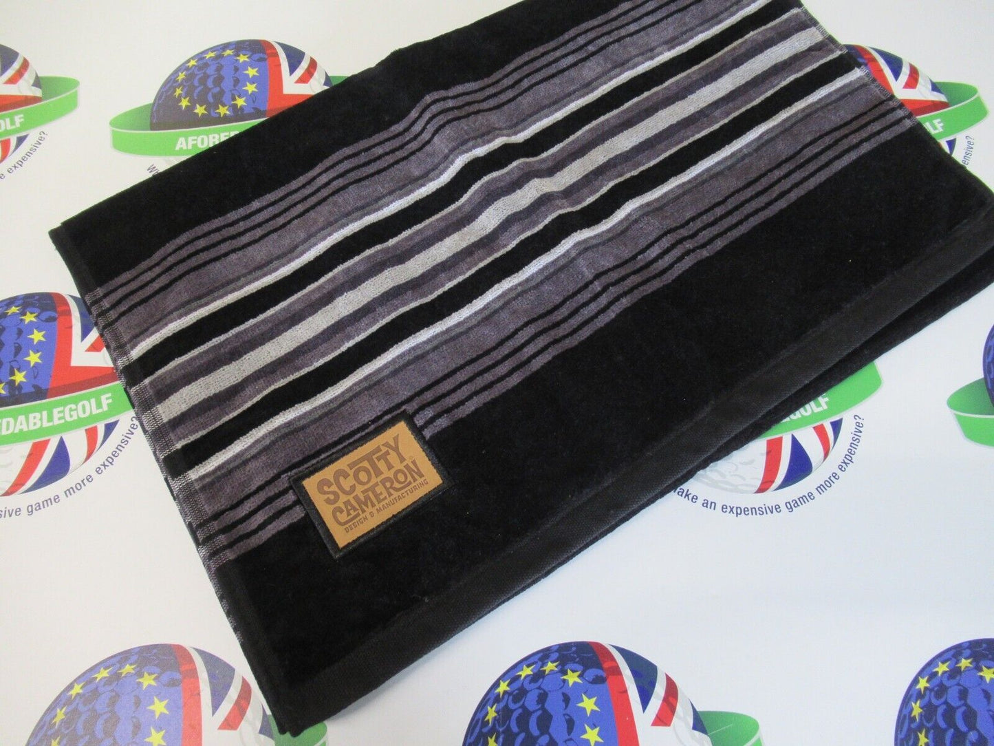 Titleist Scotty Cameron Limited Edition Mojave Stripe Golf Towel Black/Grey