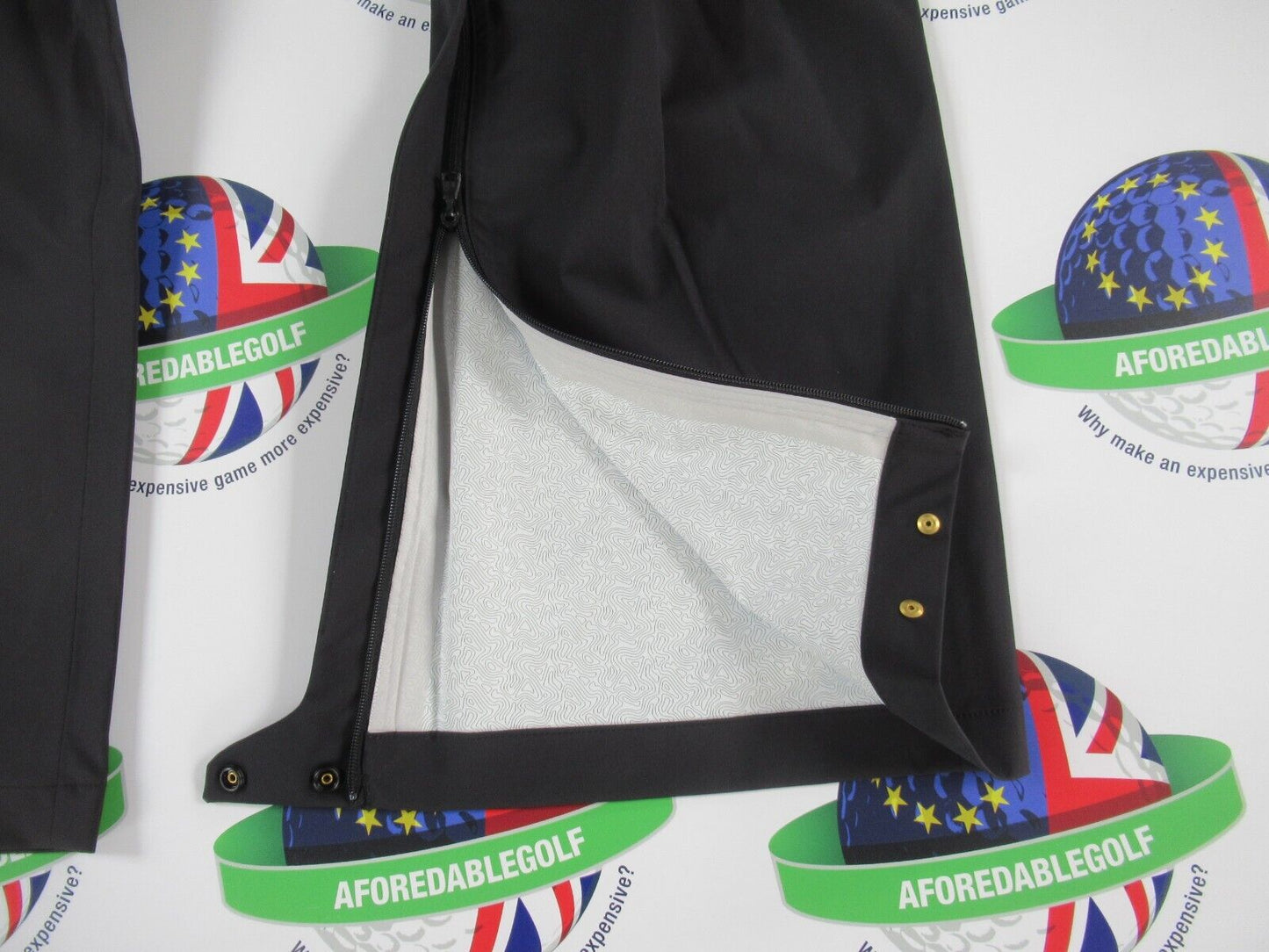 Under Armour Stormproof Golf Black Waterproof Trousers XXL 44" Waist 31.5" Leg