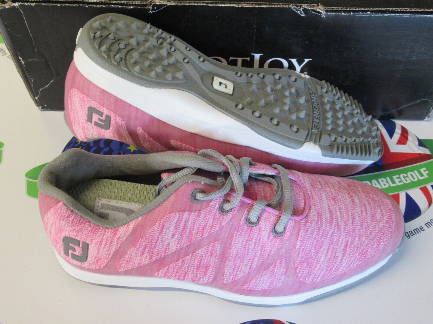 footjoy leisure ladies golf shoes pink/white/grey 92906k uk size 4 L