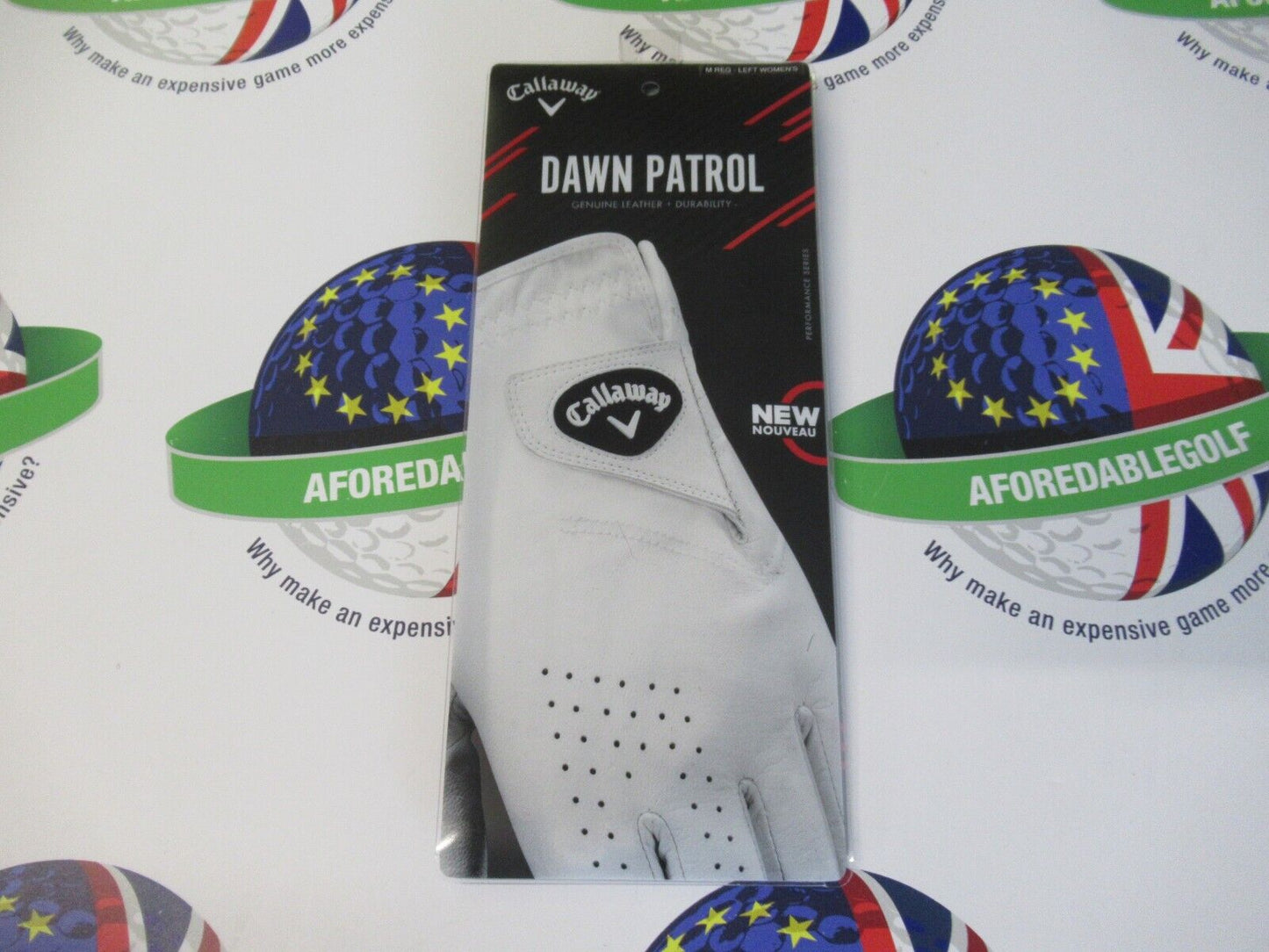 callaway dawn patrol ladies cabretta leather left hand golf glove medium