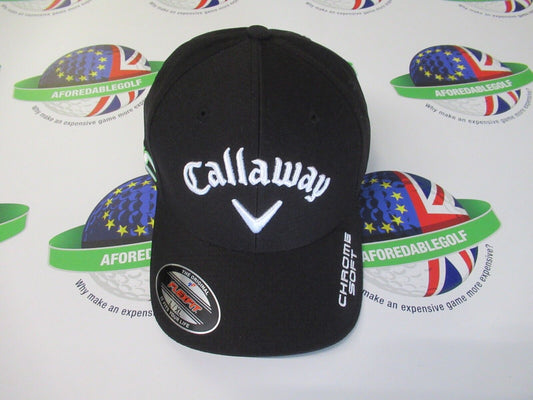 callaway golf flexfit black cap size large/xl epic apex chrome soft odyssey