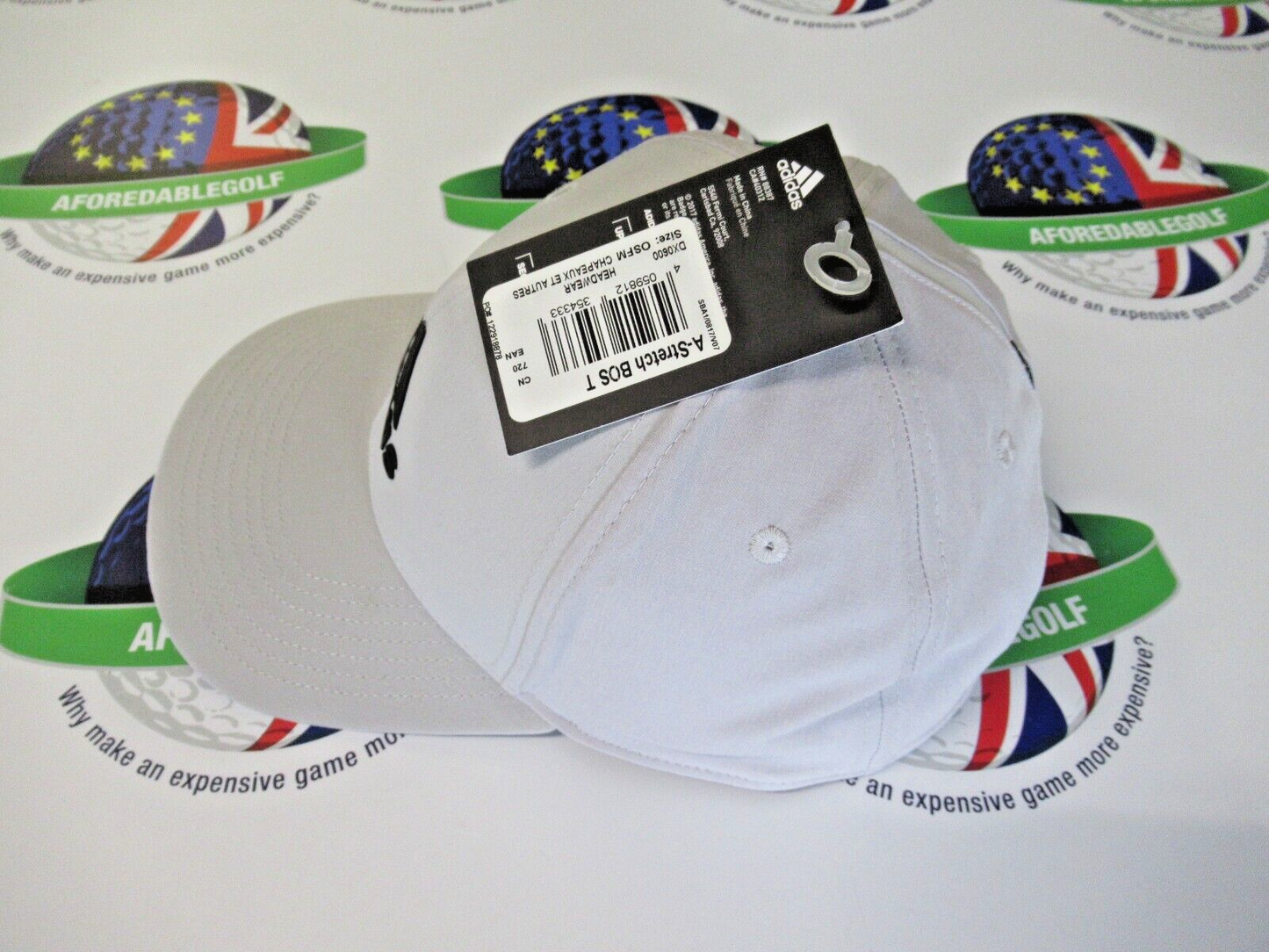 adidas a-stretch bos adjustable grey golf cap