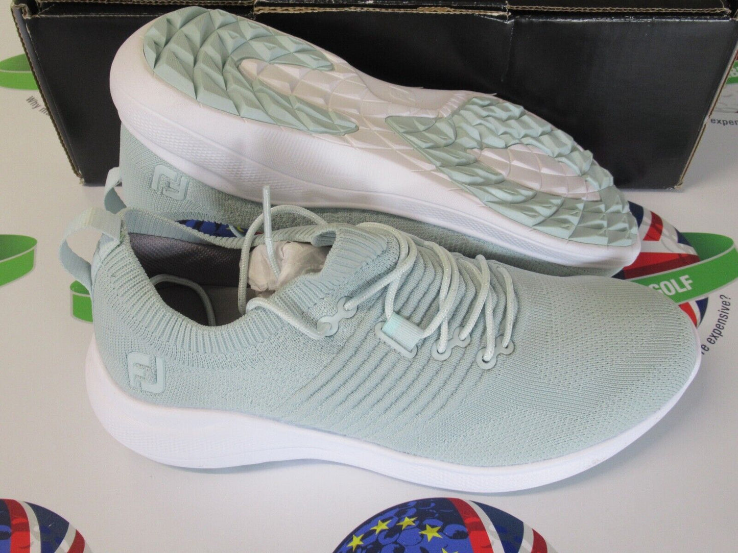footjoy flex xp womens golf shoes turquoise/white 95334k uk size 6.5 medium