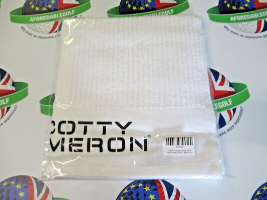 Scotty Cameron Limited Edition Vintage Caddy Towel 22" X 45" White/Black
