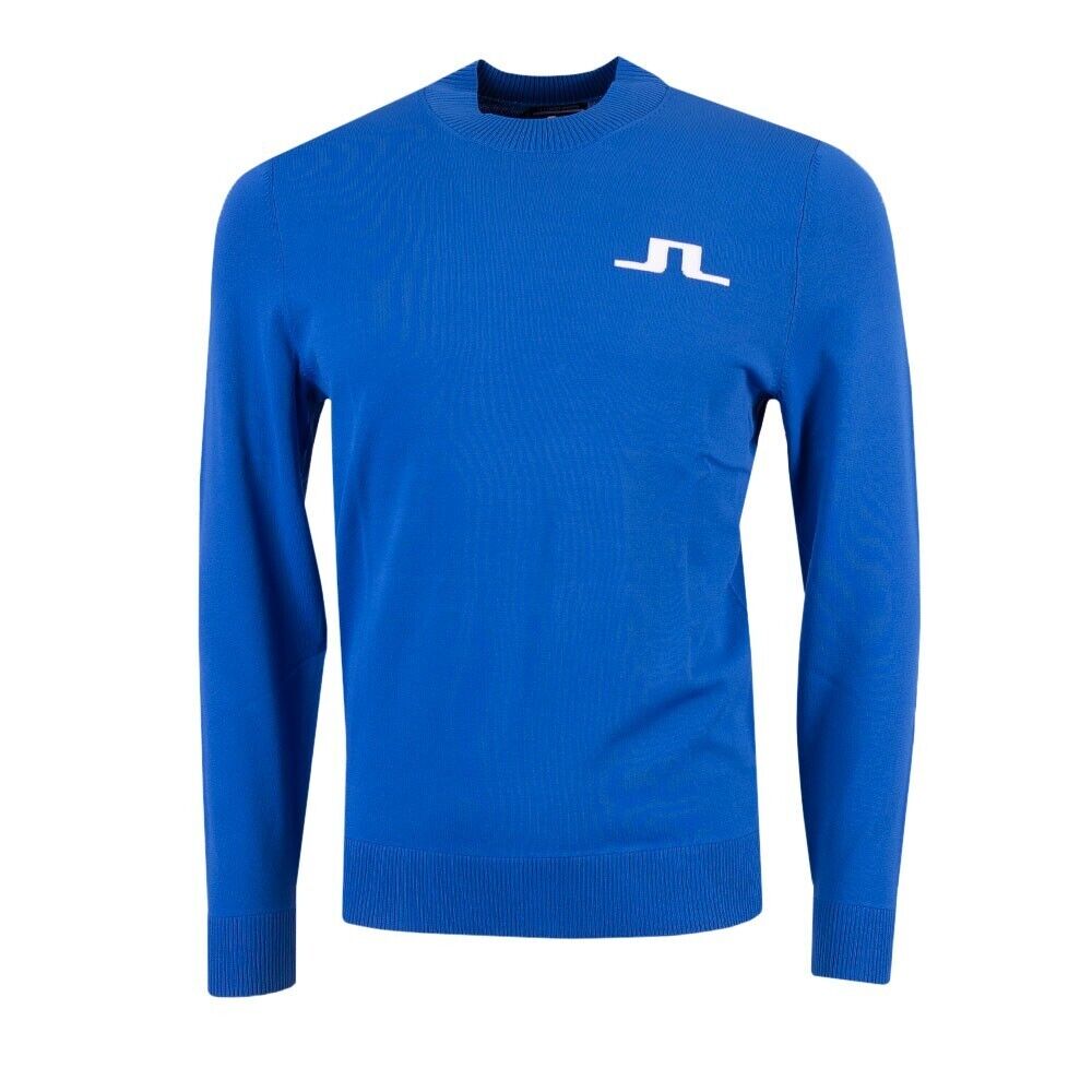 J.Lindeberg Gus Estate Blue Knitted Sweater Viscose/Nylon UK Size Medium