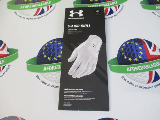 under armour iso-chill white left hand golf glove size small