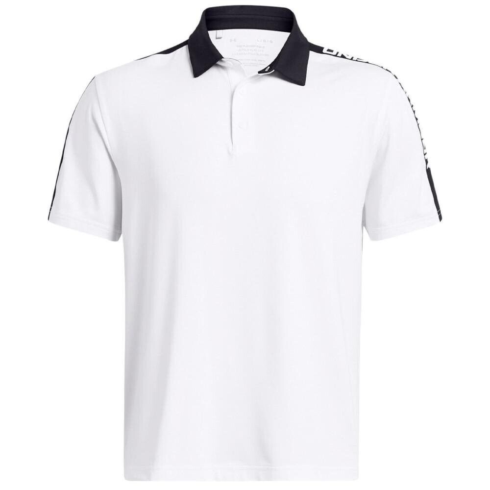 Under Armour Playoff 3.0 Striker Polo Shirt White/Black UK Size Large