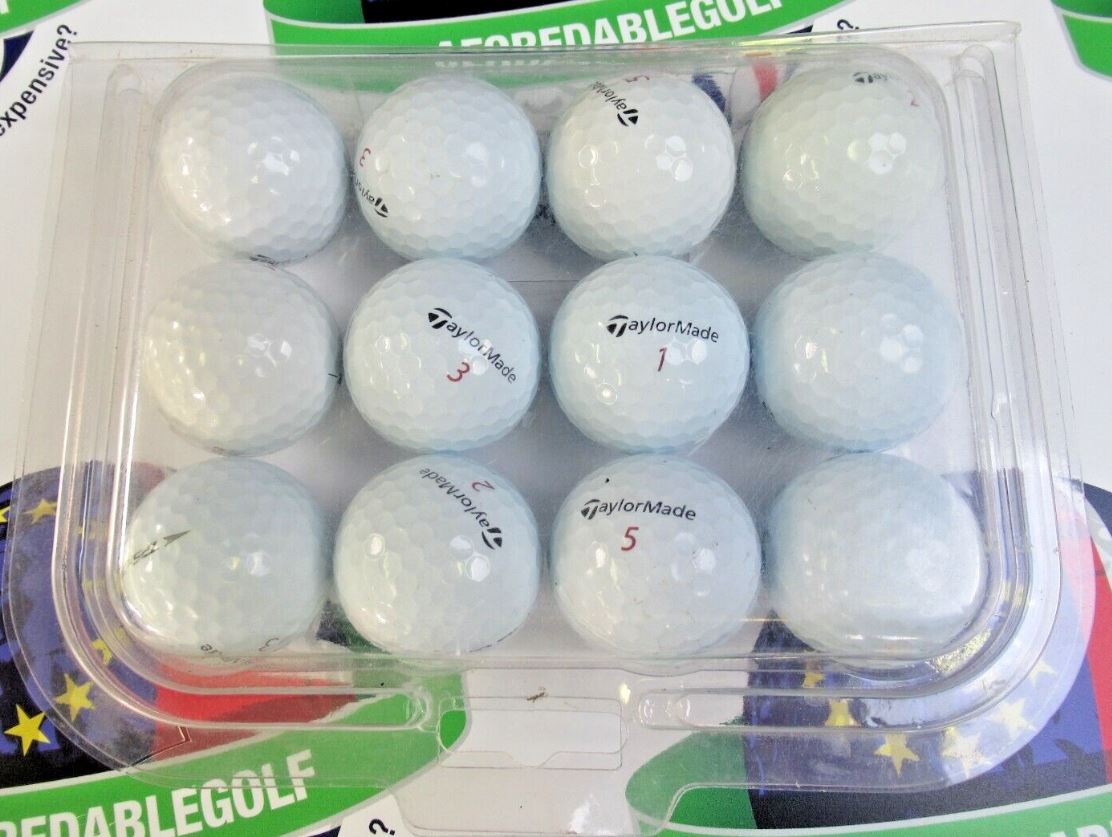 12 Taylormade TP5 X Golf Balls Pearl/Pearl 1 Grade