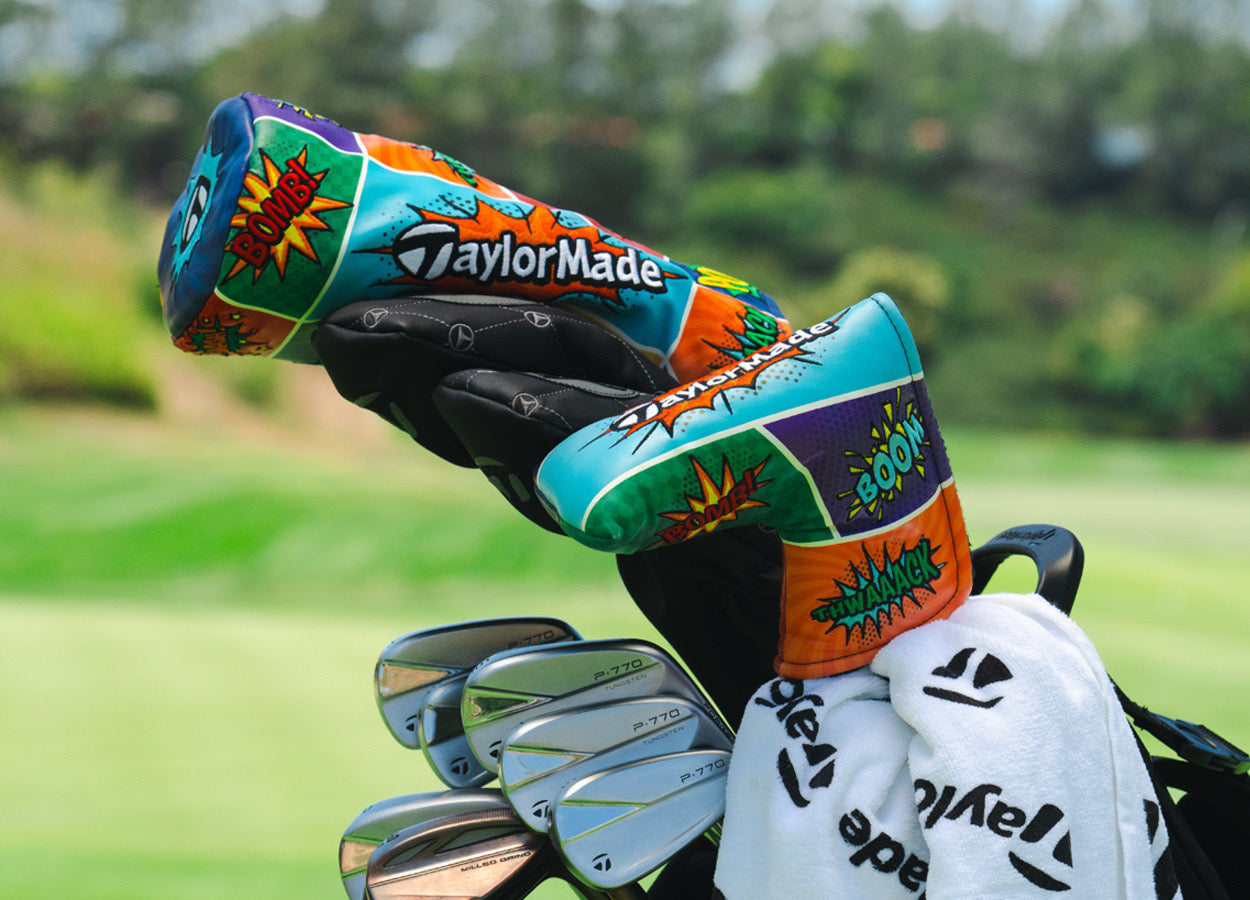 new taylormade vault limited edition smash! boom! pow! driver head cover