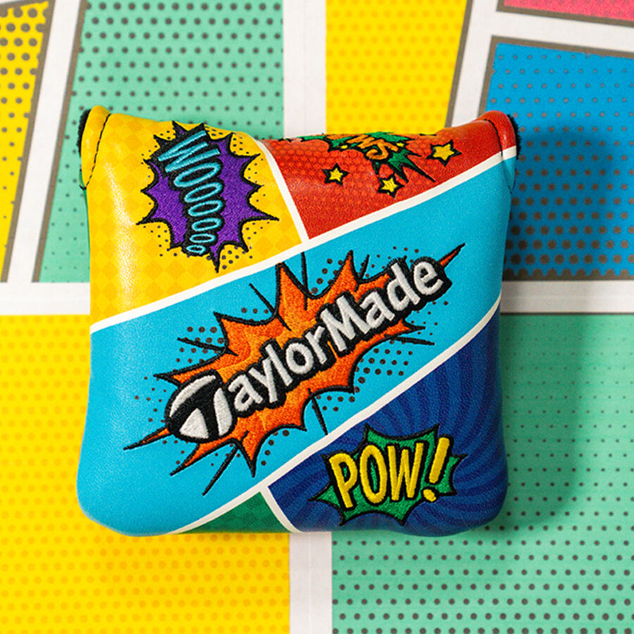 new taylormade vault limited edition smash! boom! pow! mallet putter head cover