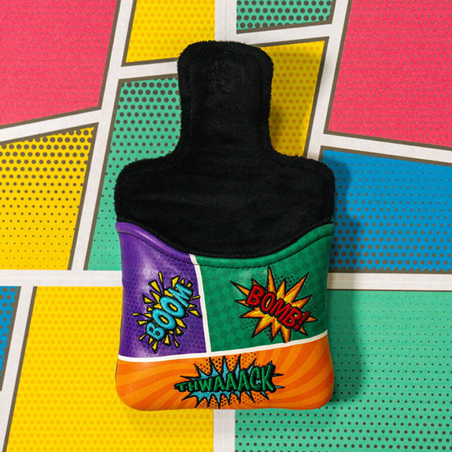 new taylormade vault limited edition smash! boom! pow! mallet putter head cover