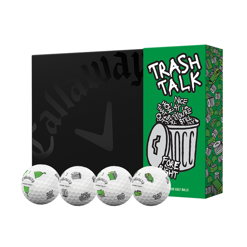 new 12 callaway chrome tour truvis limited edition trash talk golf balls