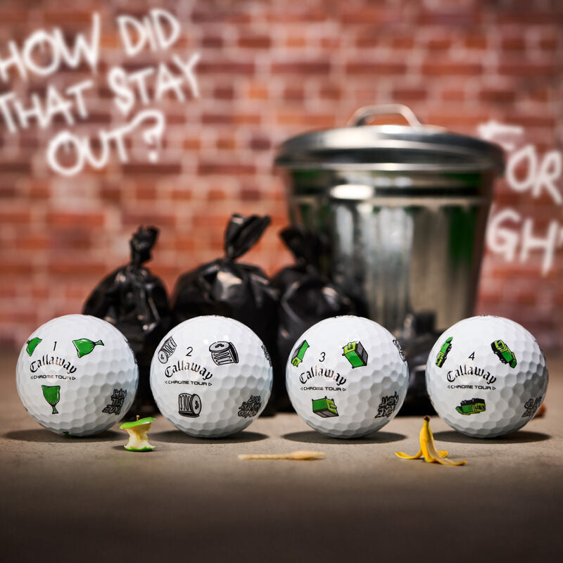 new 12 callaway chrome tour truvis limited edition trash talk golf balls