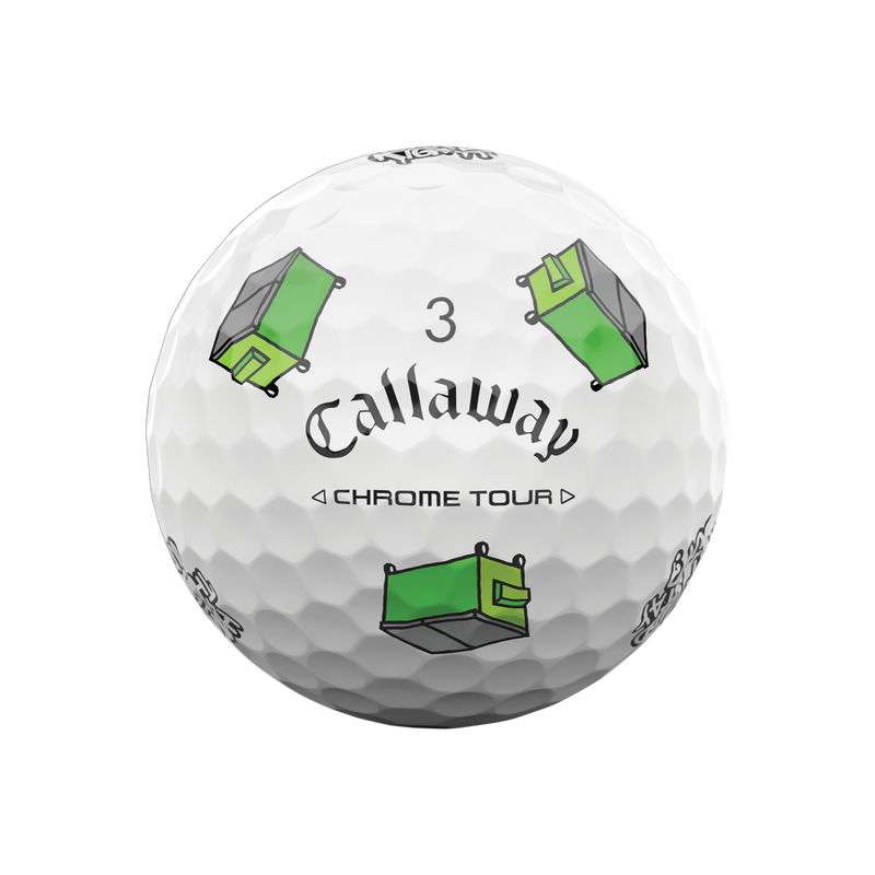 new 12 callaway chrome tour truvis limited edition trash talk golf balls