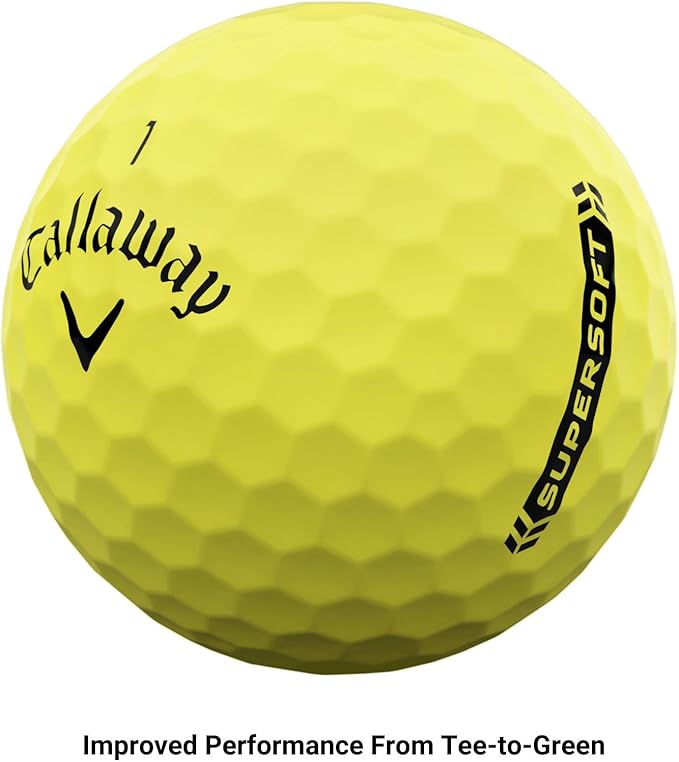 1 Dozen Callaway Supersoft Optic Yellow Golf Balls