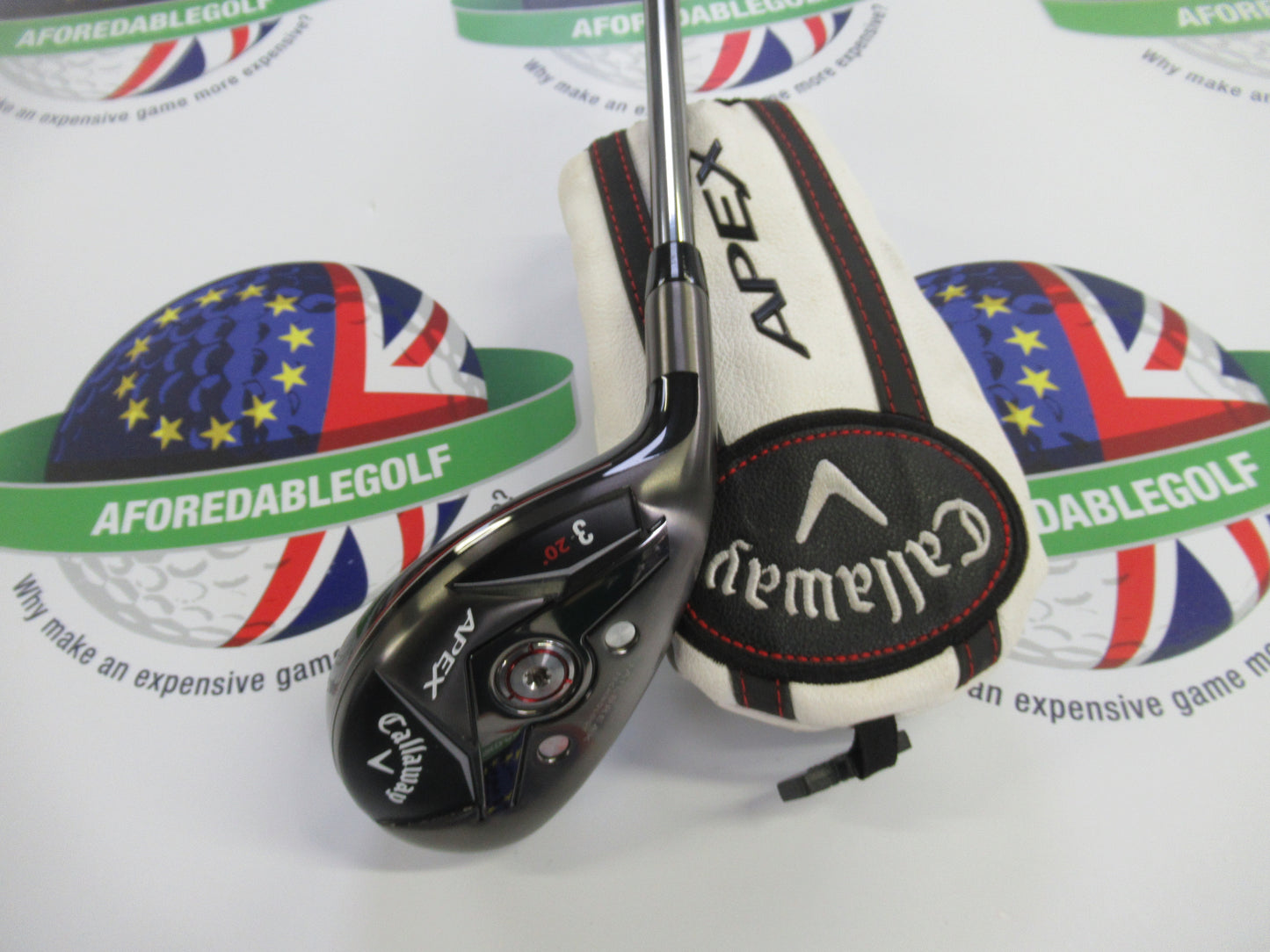 used callaway left hand apex 20 degree #3 hybrid project x catalyst 70 hy 5.5 regular