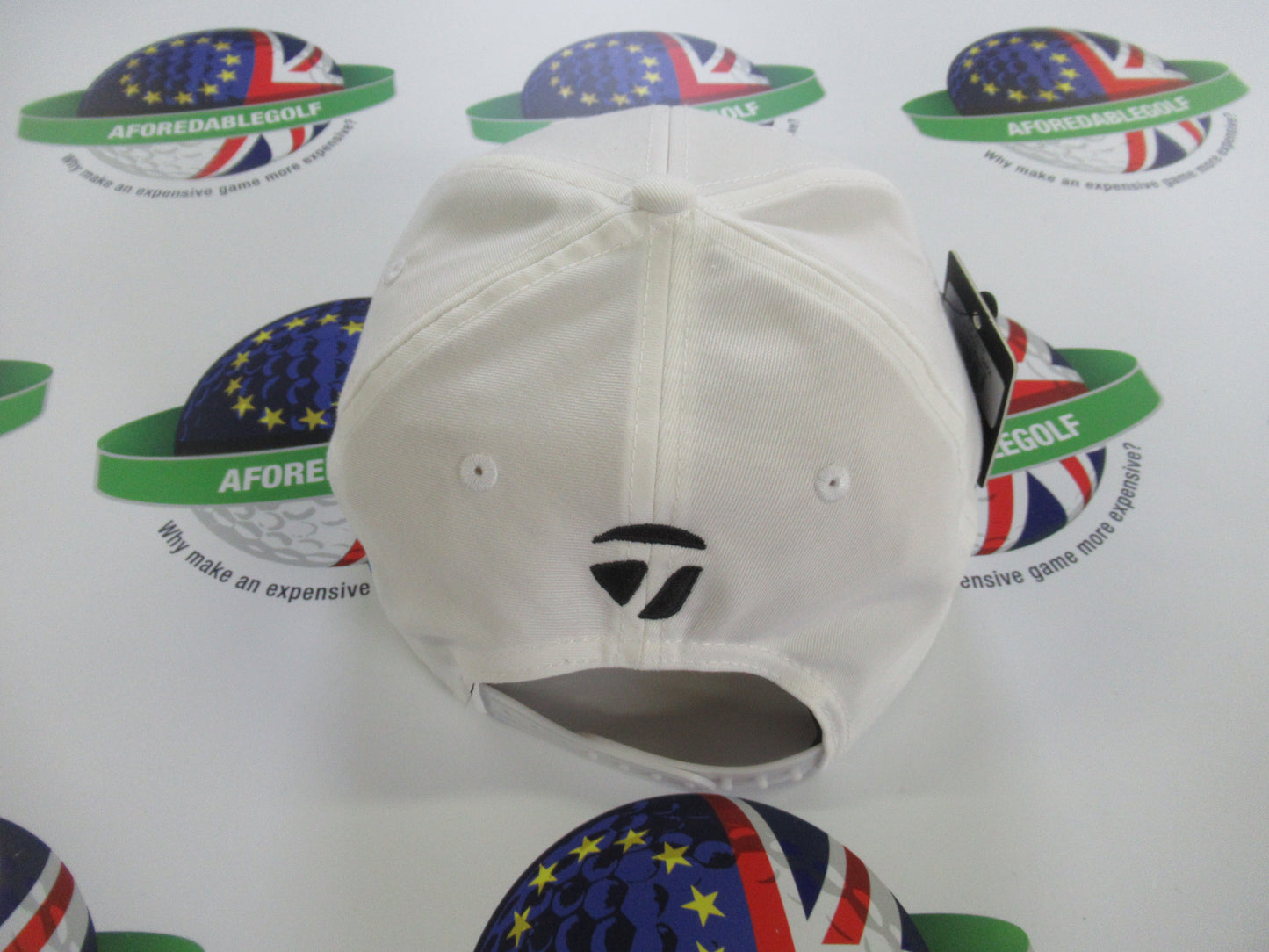 taylormade tour flat bill white adjustable golf cap tp5 sim2