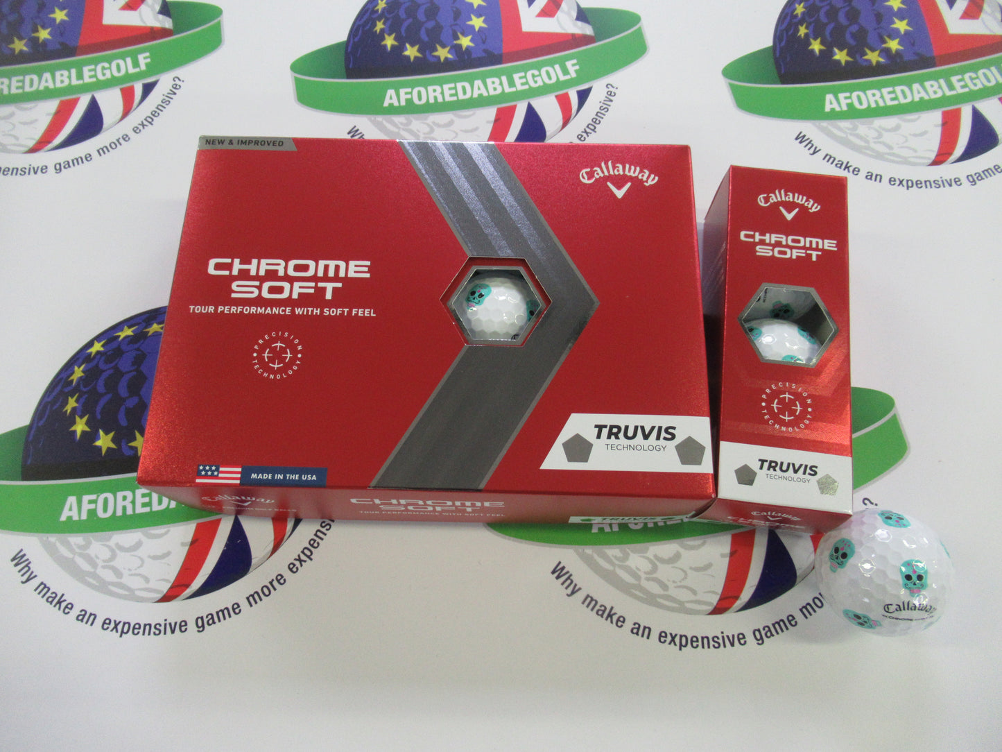 new 12 callaway chrome soft truvis Truvis Día De Los limited edition golf balls