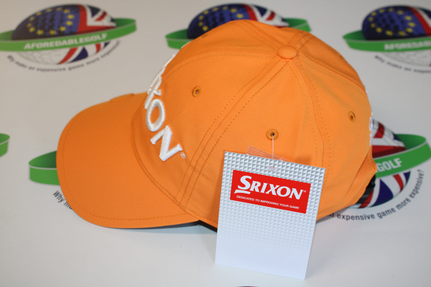 Srixon Sunny Adjustable Ball Marker Cap Light Orange/White