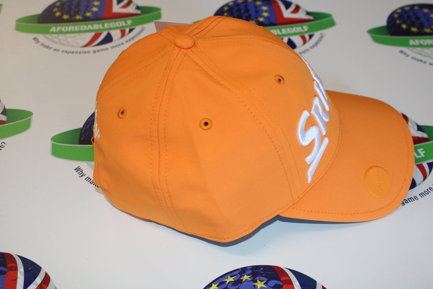 Srixon Sunny Adjustable Ball Marker Cap Light Orange/White