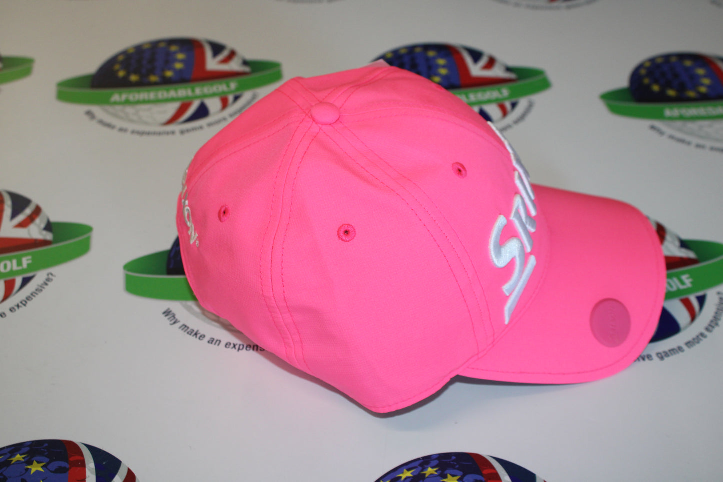 Srixon Sunny Adjustable Ball Marker Cap Pink/White
