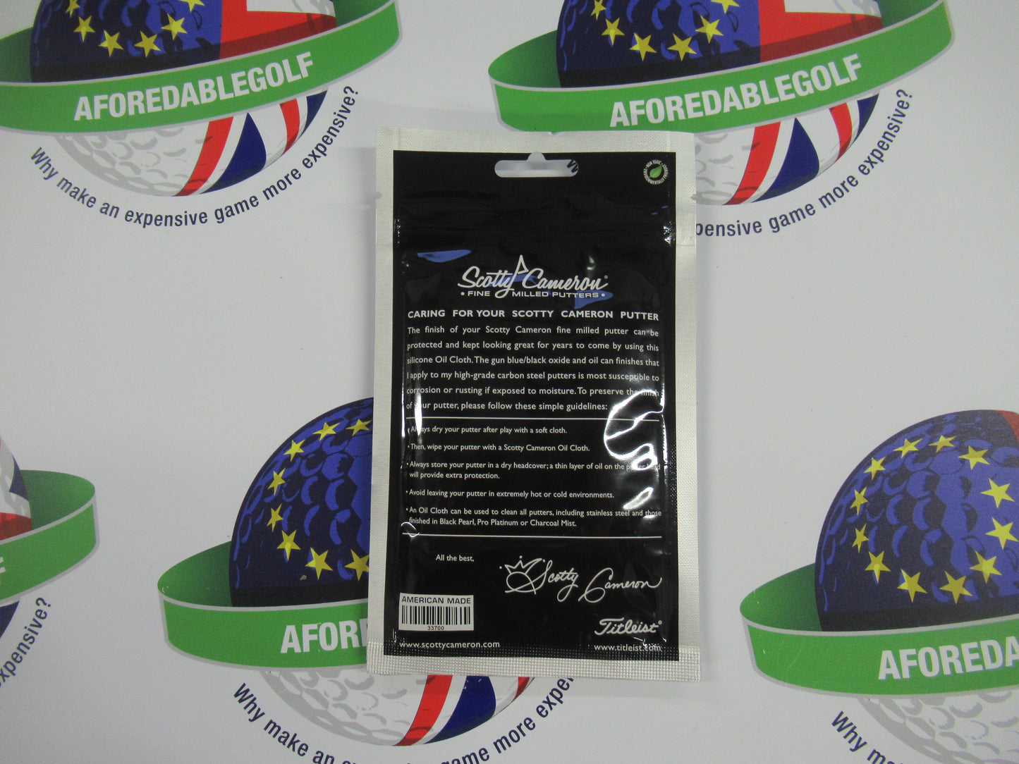 Titleist Scotty Cameron Metal Care Cloth For Putters