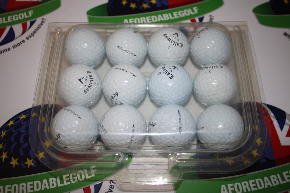 12 Callaway HX Tour 56 Golf Balls Pearl/Pearl 1 Grade