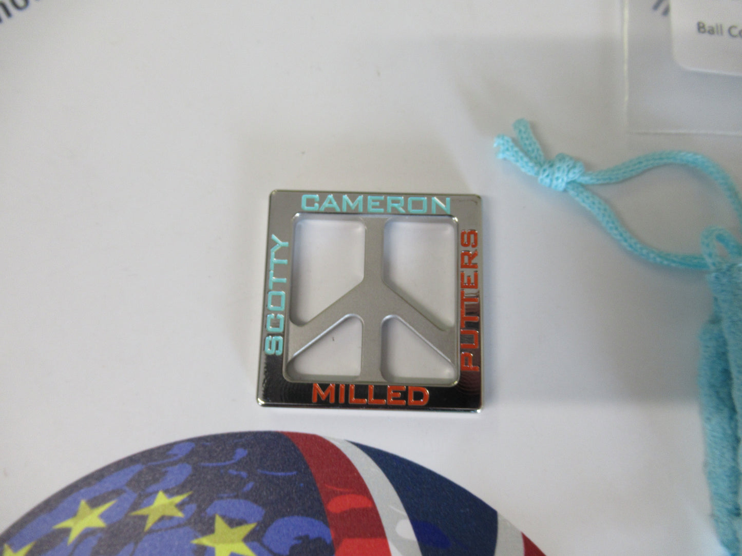 Titleist Scotty Cameron Large Square Peace Sign Ball Marker Coin